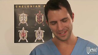 Curvy blonde MILF Brittany Andrews fucks her veterinarian