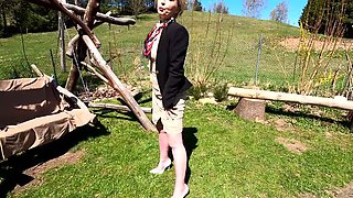Wanilianna Gets Wild with a Bottle: Outdoor Solo Striptease Part 1