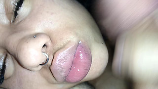 CREAMPIE FACIAL, SPURTING CUM ON THIS BITCH'S PRETTY FACE