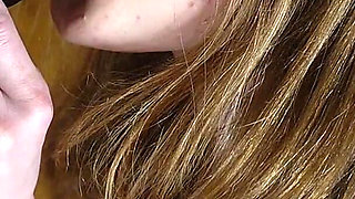 Black Dildo Sucking Blowjob