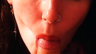 Real Couple: Blowjob to Black Nylon Footjob, Huge Cumshot All Over My Pantyhose Tights