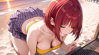 You’ll Never Guess How Deep This Redhead Hentai Babe Takes It at Sunset