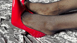 Something for the Foot and High Heels Lovers, I Show My Pumps, Feet in Stockings