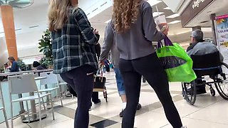 Perfect Curly Hair Teen Bubble Ass In Tight Leggings