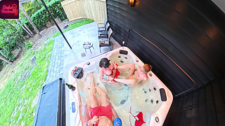 Pool Party Escalates with Two Horny Teen Pussies!