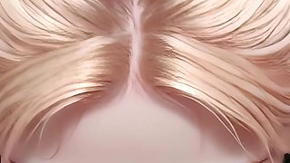 Psycho Cosplay Girl POV: Deepthroat & Messy Facial Cumshot AI Animation