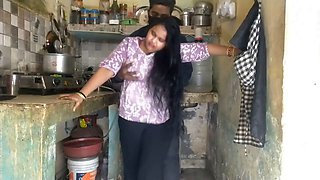 Horny Step Sister Caught in Kitchen - Step Bro Fucks Her Hard While Coo