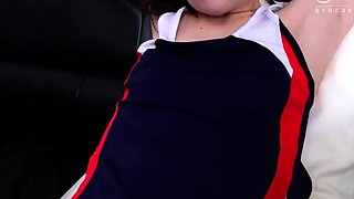 Asian footjob and blowjob expert enjoys hard pussy fucking