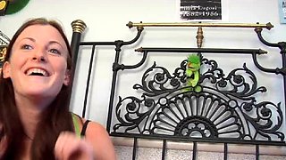 Hot redhead amateur teen girl riding and jerking boyfriend