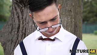 Watch Nicole Wonder seduce a boy for a steamy mature sex session