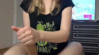 Handjob, cumflow, sleeping