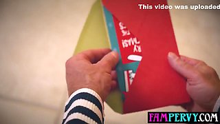 Stepdad Unwraping And 18yo Girl Stepdaughter With Theodora Day