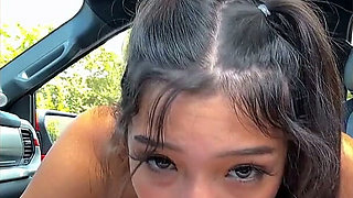 Teen Car Sex Expert Layla Jenner Puts It in Overdrive and Gets a Huge Facial