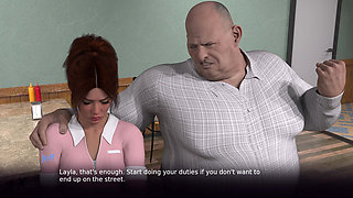 Innocent Waitress Got Her Mouth Fucked by a Dirty Biker