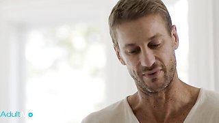 Adult Mobile - cum on belly dirt