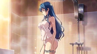 Stepbrother watch stepsister while she is taking shower 3D Anime