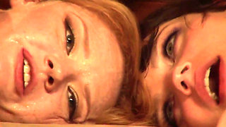 Mature Blonde and Brunette Babes Finger to Wild Orgasms