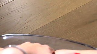 Blonde tight pussy babe solo toy fun in glamour masturbation