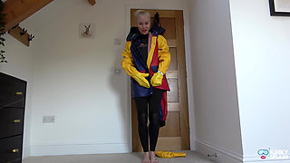 Double-layered Pvc Rainwear & Wetsuit: Soaked, Soapy Shower Play
