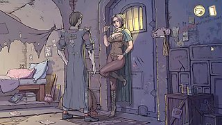 Animated, innocent girl, cartoon parody