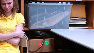 Submissive teen 18 gets caught stealing and is punished in