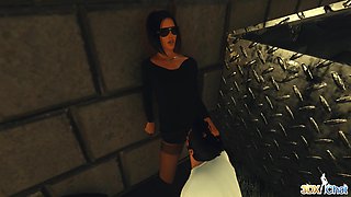 3DXChat - Club adventures - Hard fuck behind the club