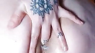 Fingering my tight asshole ft my pussy