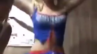 Drunk Russian Girl In Cheerleader Uniform Showing Her Firm Tits