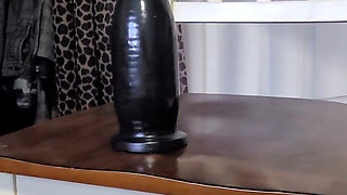 BBW Wife Rides a Dildo