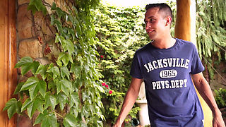 Hot Neighborhood Game: She Showers and He Watches!