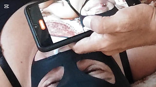 masked bride drinking semen and sucking balls