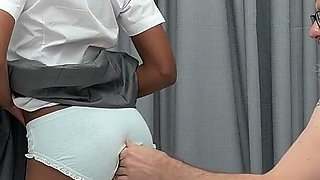 Stepdad Plays with His Favourite Toy - Cute Ebony Stepdaughter