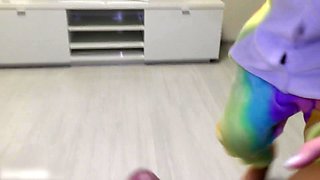 It was a genuine student celebration, everyone sporting their sleepwear! The young women were giving the male student a