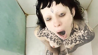 Tattooed Slut Never Stops Halfway Every Drop, Every Time, All the Piss