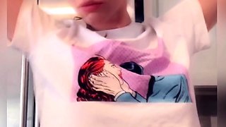 Redhead fingers pussy close up