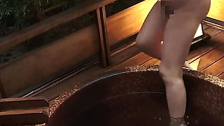 Mature Wives Giving Their Wet Glistening Skin to These Men in an Outdoor Bath