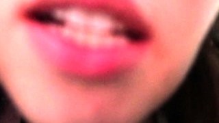 Close up with teen blonde sex doll rubbing her cunt