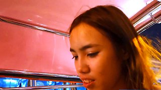 Super hairy pussy Amateur Thai 18yo teen picked up in a mall