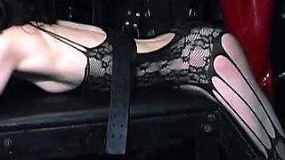 Petite Teen Snowbunny in Bondage Spanked by BBC Master