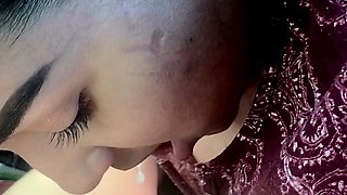 Amateur Latina Brunette preforms a handjob and oral