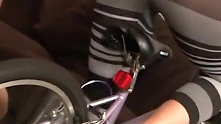 Sara Jay rides on bike and huge cock with her big ass