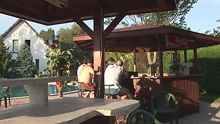 Outdoor ass fucking for the horny redhead