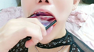 Custom Video, Throat Clamp,uvulafetish, BDSM Throat Training