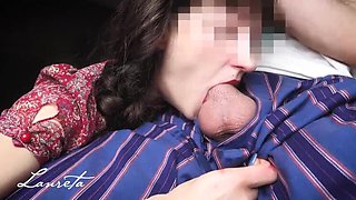 Stepmom Gives Amazing Blowjob - Young Stud Cums in Her Mouth - Lanreta Amateur
