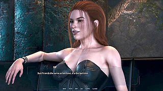 Cybernetic seduction with sultry black-haired beauty getting herself off