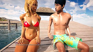 Playthrough, playing games, sexy lingerie fuck