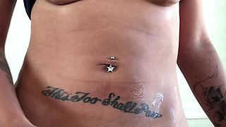 Blonde tight pussy babe solo toy fun in glamour masturbation