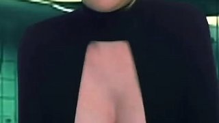 Big Boobed Blonde Masturbates With A Dildo In The Bathroom