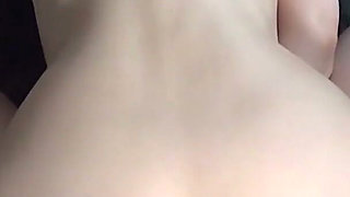 Masturbating with a Dildo From Behind While Completely Naked