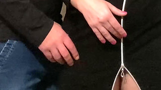 Omg! Penetrated Under Dress in the Subway! Fingers Stranger Under Dress